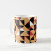 Mug Triangle Abstrait, Beauté Rétro Élégante. (Devant gauche)