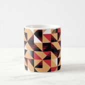 Mug Triangle Abstrait, Beauté Rétro Élégante. (Centre)