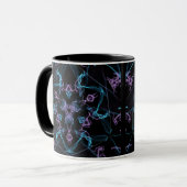 Mug Triangle bleu et violet Mandala (Devant gauche)