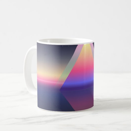 Mug Triangle brillant. Concept Ethereum. abs futuriste (Devant gauche)