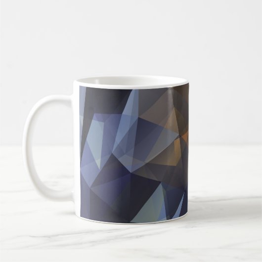 Mug Triangle brillant vintage, texture diamant. (Gauche)