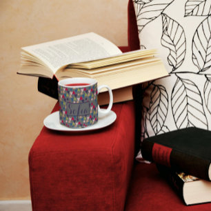 Mug Triangle cercle motif nom gris