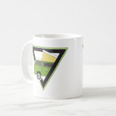 Mug triangle classique camper vert camper van (Devant gauche)