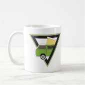 Mug triangle classique camper vert camper van (Gauche)