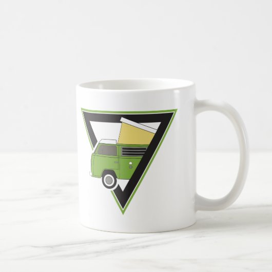 Mug triangle classique camper vert camper van (Droite)