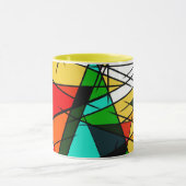 Mug Triangle Coloré Géométrique Moderne (Centre)