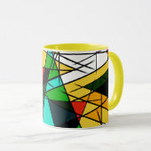 Mug Triangle Coloré Géométrique Moderne (Devant droit)