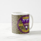 Mug Triangle de lumière d'argile violette (Devant droit)