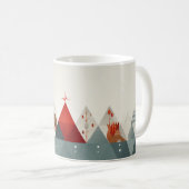 Mug Triangle de Noël : Coupe de Noël minimale (Devant droit)