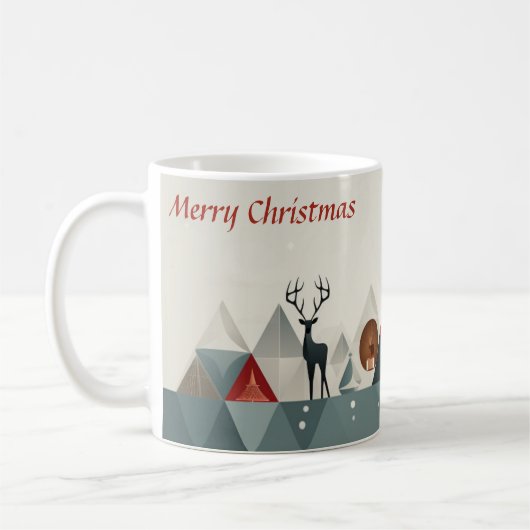 Mug Triangle de Noël : Coupe de Noël minimale (Gauche)