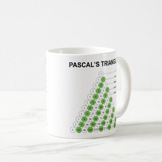 Mug Triangle de Pascal (Devant droit)