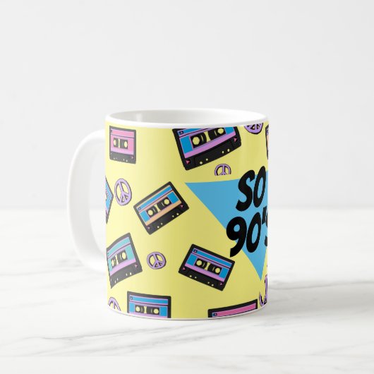 Mug Triangle des banderoles rétro des années 80 90 (Devant gauche)
