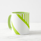 Mug Triangle en Lime Vert et Blanc (Devant gauche)