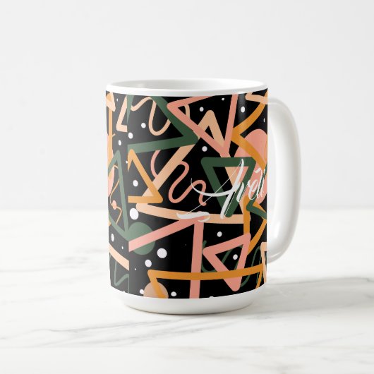 Mug Triangle Et Cercles (Devant droit)