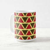 Mug Triangle Géométrique Vert Rouge (Devant gauche)