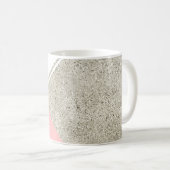 Mug Triangle moderne blanc Parties scintillant d'argen (Devant droit)