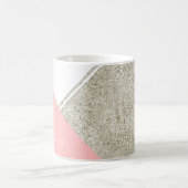 Mug Triangle moderne blanc Parties scintillant d'argen (Centre)