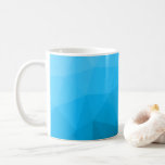Mug Triangle motif de maillage géométrique dégradé cya<br><div class="desc">Triangle maillage géométrique avec dégradé bleu foncé clair. motif,  ombre,  maillage,  triangles,  géométrie,  géométrique,  dégradé,  cool,  triangle,  clair,  bleu,  cyan</div>