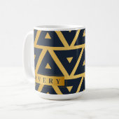 Mug Triangle motif géométrique personnalisé (Devant gauche)
