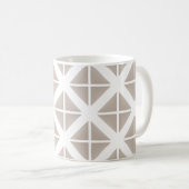 Mug Triangle Motif tendance beige (Devant droit)