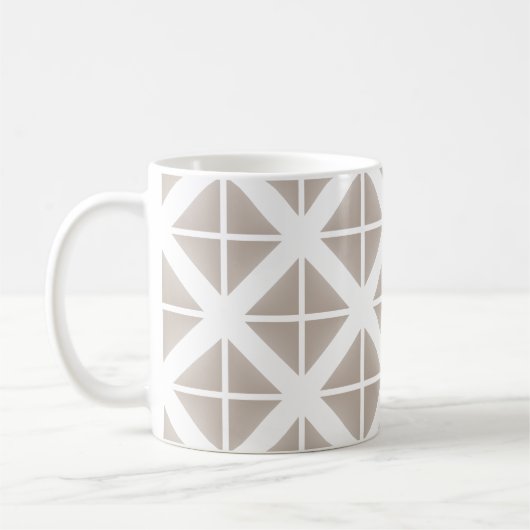 Mug Triangle Motif tendance beige (Gauche)