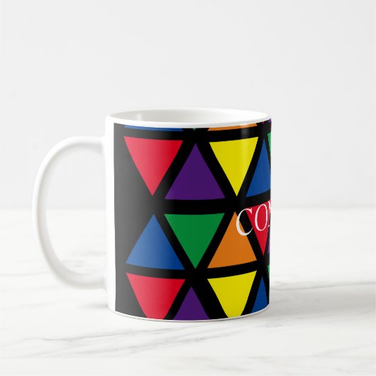 Mug Triangle multicolore personnalisé  (Gauche)