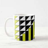 Mug Triangle Rectangle Géométrique Noir Vert Moderne (Gauche)