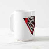 Mug Triangle rouge inversé keffiyeh (Devant gauche)
