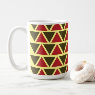 Mug Triangle rouge vert géométrique