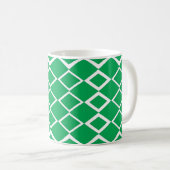 Mug Triangle vert diamant Motif géométrique (Devant droit)