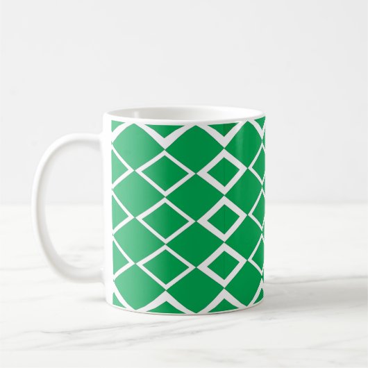 Mug Triangle vert diamant Motif géométrique (Gauche)