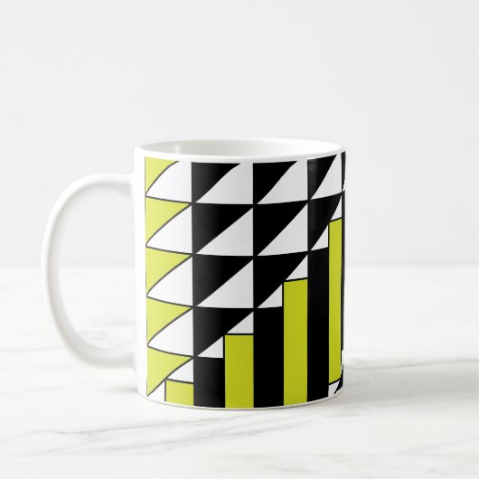 Mug Triangle vert noir moderne Rectangle géométrique (Gauche)