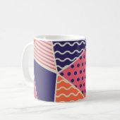 Mug Triangles Abstraits : Arrière - plan géométrique V (Devant gauche)
