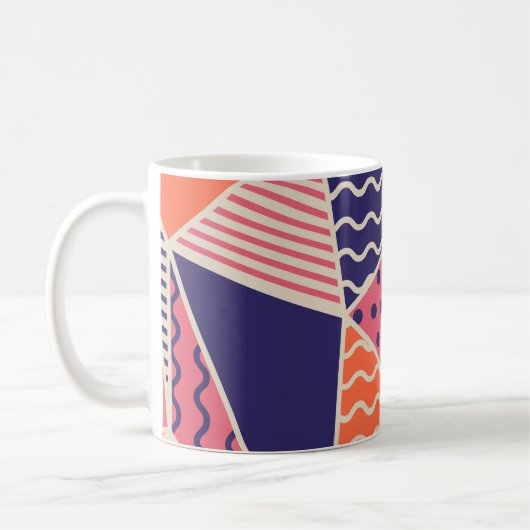Mug Triangles Abstraits : Arrière - plan géométrique V (Gauche)