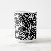 Mug Triangles Abstraits noir et blanc Coupe Lino (Centre)