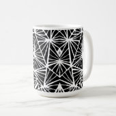 Mug Triangles Abstraits noir et blanc Coupe Lino (Devant droit)