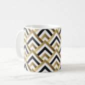Mug Triangles Abstraits : Noir Or sans joint (Devant gauche)