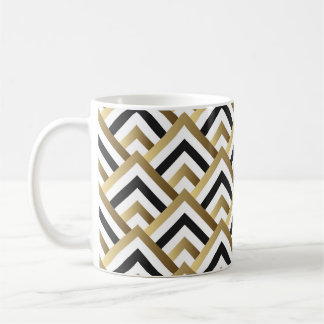 Mug Triangles Abstraits : Noir Or sans joint