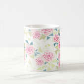 Mug Triangles Abstraits rose mosaïque moderne imprimé (Centre)