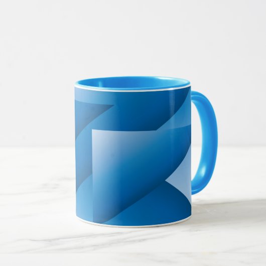 Mug Triangles bleus (Devant droit)