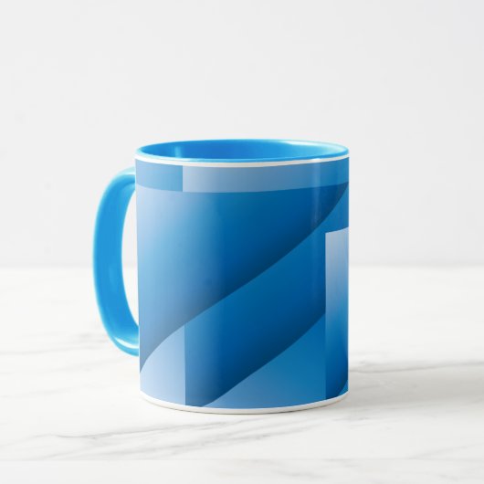 Mug Triangles bleus (Devant gauche)