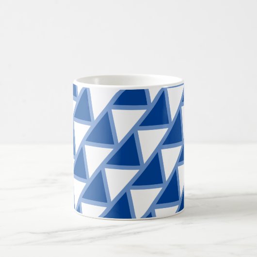 Mug - Triangles Carrelés en bleu (Centre)