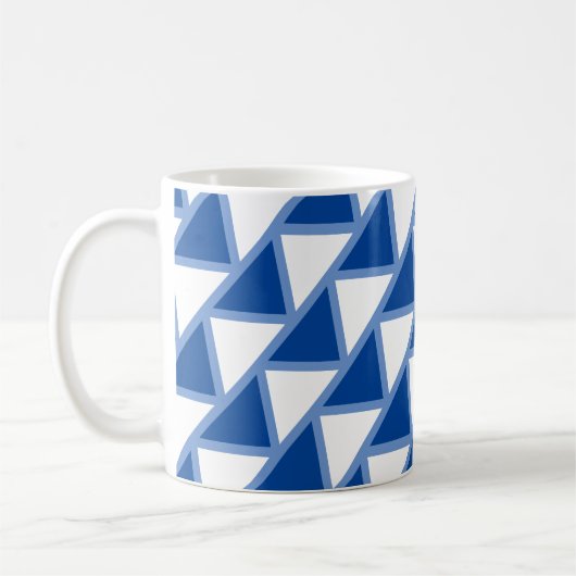Mug - Triangles Carrelés en bleu (Gauche)