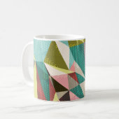 Mug Triangles Colorés, Formes géométriques Abstraites. (Devant gauche)