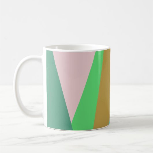 Mug Triangles de blocs de couleurs de géométrie Abstra (Gauche)