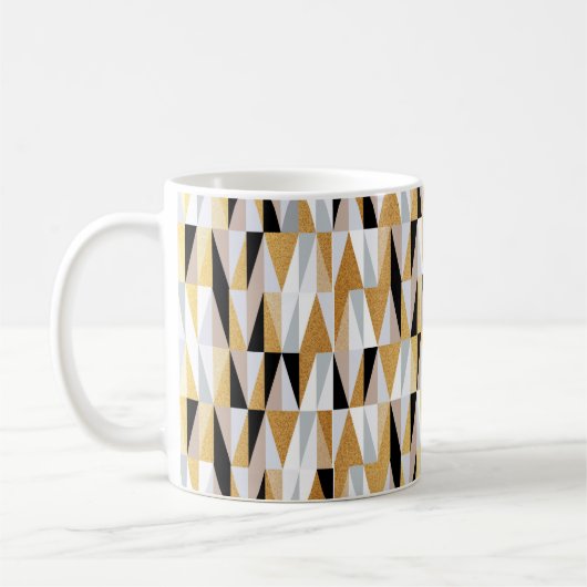 Mug triangles de conception scandinave sans couture mo (Gauche)