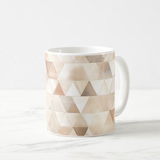 Mug Triangles de crème de plage (Devant droit)