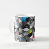 Mug triangles de grunge Abstraits : motif sans soudure (Devant gauche)