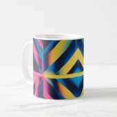 Mug Triangles de néon rétro - Gras géométrique 80s Cla (Devant gauche)