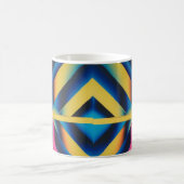 Mug Triangles de néon rétro - Gras géométrique 80s Cla (Centre)